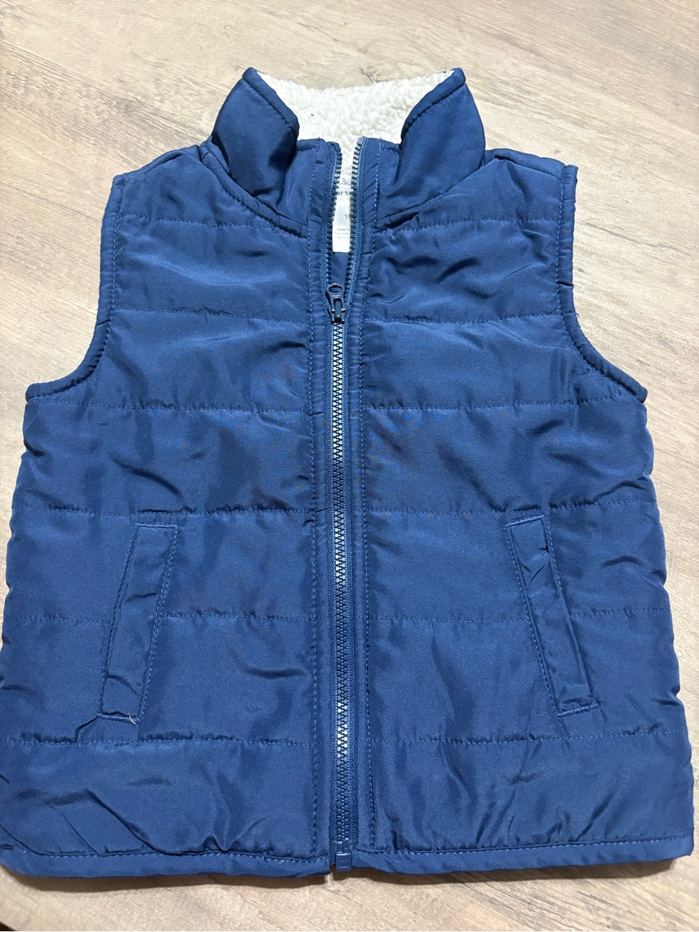 Carter's Navy Blue Toddler Jacket with Cream Sherpa Lining